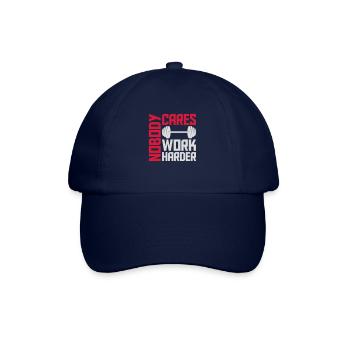 Personne ne s’en soucie de travailler plus dur - Casquette classique - bleu/bleu - Devant