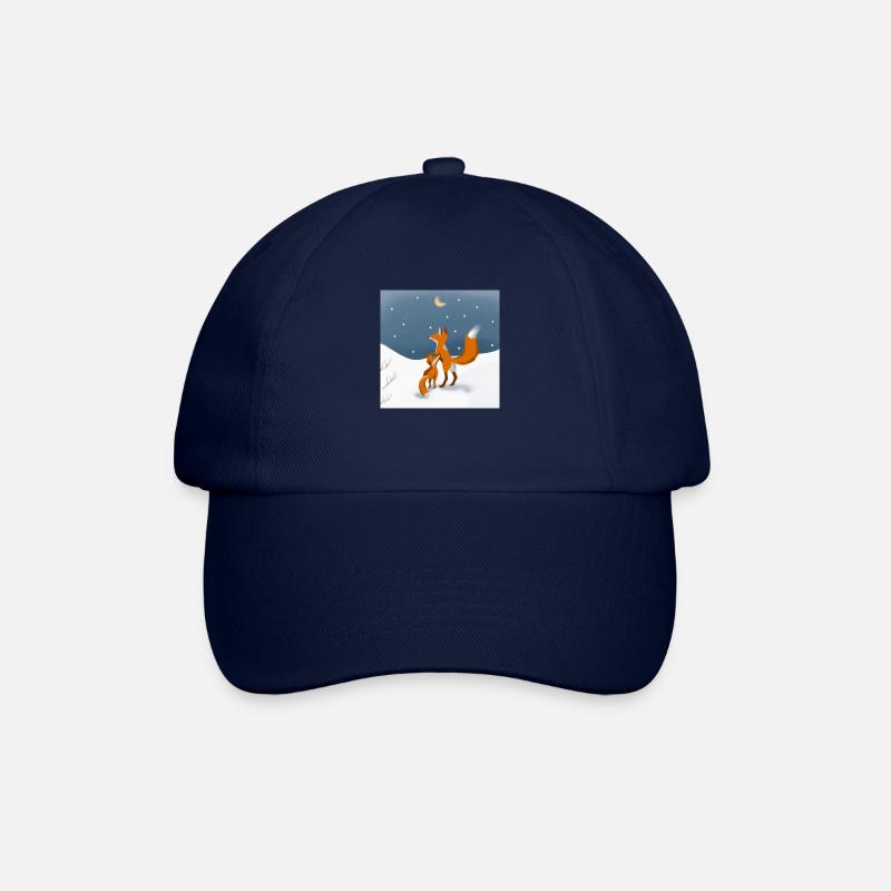 Foxes in the snow - Baseball Cap - blue/blue