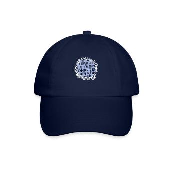 bullterrier pfote spaß tier haustier - Baseballkappe - Blau/Blau - Vorne