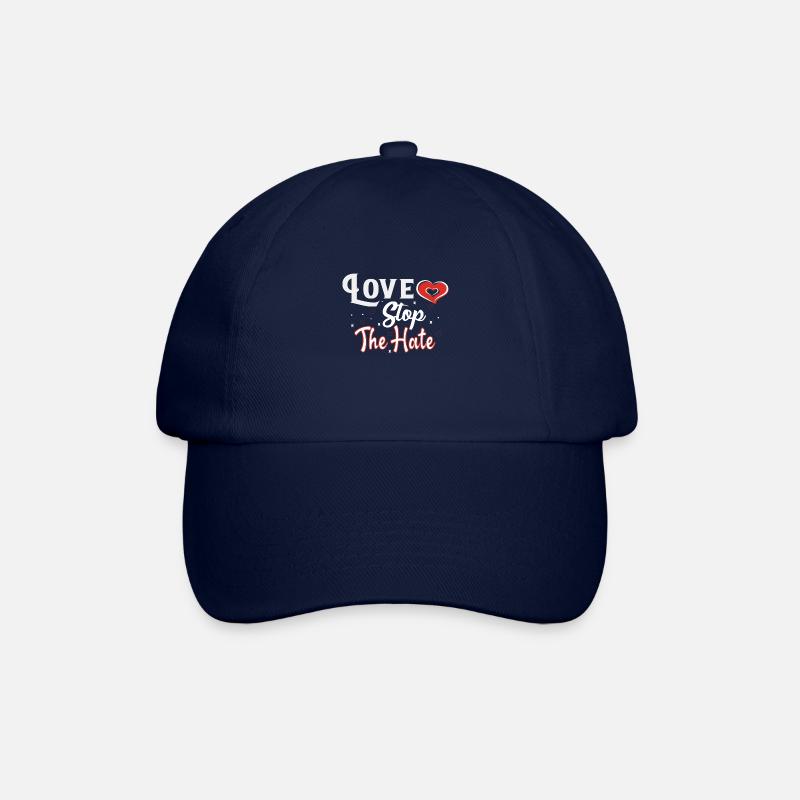 Love Stop the hate - Baseball Cap - blue/blue