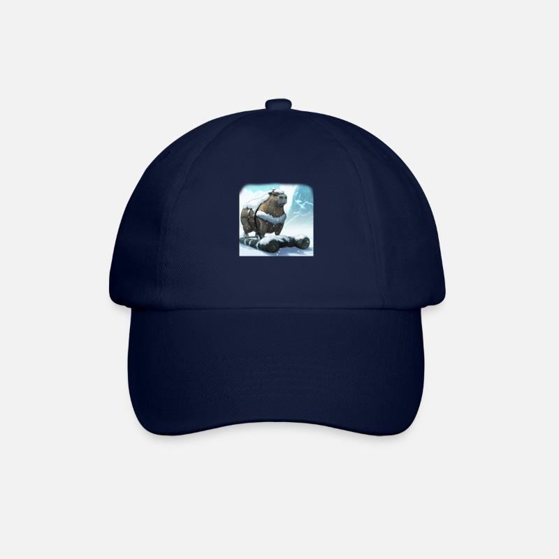 Starkes Capybara - Baseballkappe - Blau/Blau