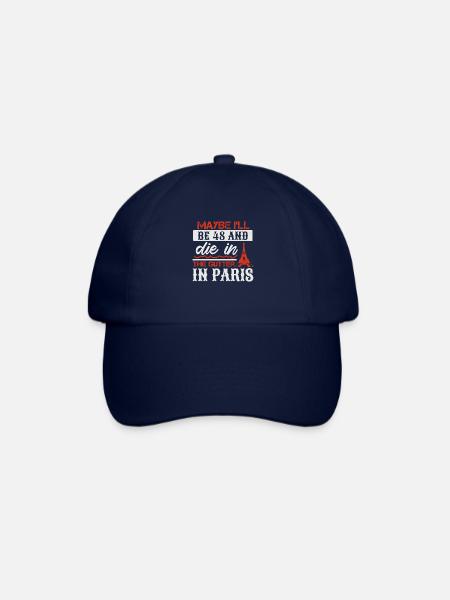 MAYBE I LL BE 48 AND DIE IN THE GUTTER IN PARIS - Baseball Cap - blue/blue