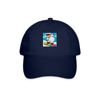 Cool Polar Bear Rides Snowboard V2 Gift - Baseball Cap - blue/blue - Front