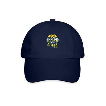 Black Yellow Simple Typography T Shirt. - Baseball Cap - blue/blue - Front