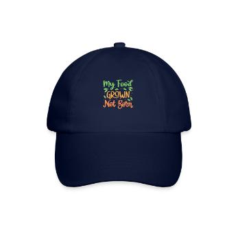 Mein Essen wurde nicht geboren, sondern gewachsen - Baseballkappe - Blau/Blau - Vorne
