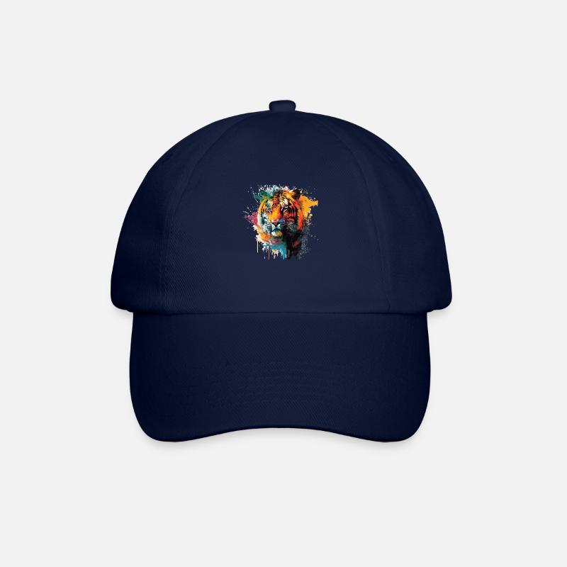Tigerkopf Geschenk - Baseballkappe - Blau/Blau