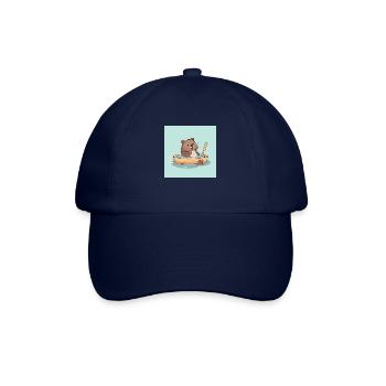 Castor mignon dans la baignoire - Casquette classique - bleu/bleu - Devant