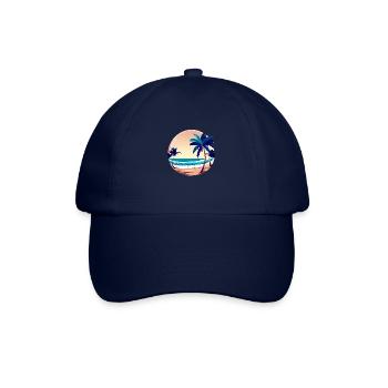 Sommer Palme Baum Sonne Urlaub Palmen Geschenk - Baseballkappe - Blau/Blau - Vorne