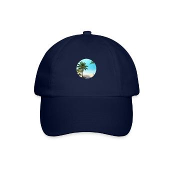 Summer Vacation Beach Palm Island Sun Palm - Baseball Cap - blue/blue - Front