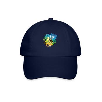 Biene - Baseballkappe - Blau/Blau - Vorne