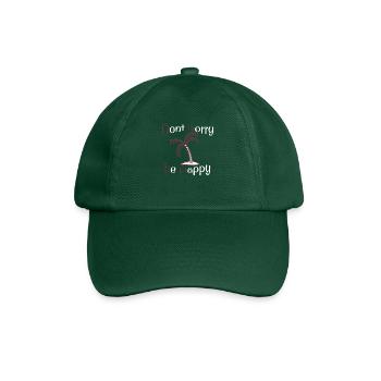 Dont worry be happy - Baseball Cap - bottle green - Front