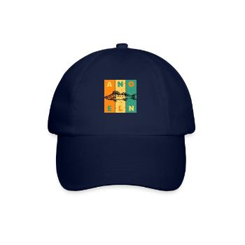 Angeln Grün Orange Gelb Fisch - Baseballkappe - Blau/Blau - Vorne