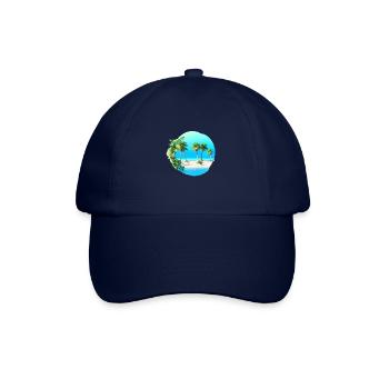 Sommerurlaub Palmen Sonne Palme Insel Strand - Baseballkappe - Blau/Blau - Vorne