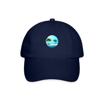 Sommerurlaub Insel Strand Palmen Sonne Palme - Baseballkappe - Blau/Blau - Vorne