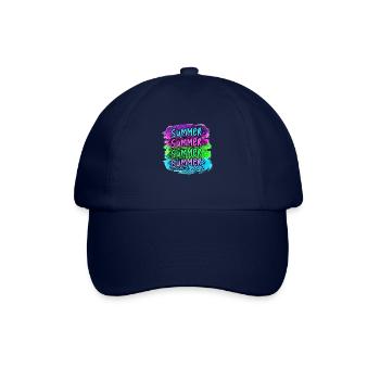 sommer surfen kroatien strand paradies party vibes usa - Baseballkappe - Blau/Blau - Vorne