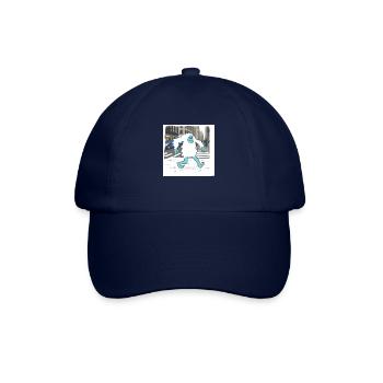 Grumpy Yeti Walking In New York - Baseballkappe - Blau/Blau - Vorne