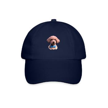 Pudel mit Fliege Hundehalter Hundewelpe Pudelwelpe - Baseballkappe - Blau/Blau - Vorne