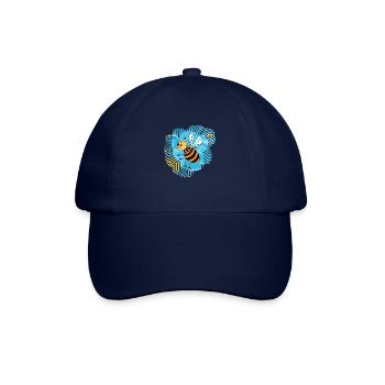 Biene - Baseballkappe - Blau/Blau - Vorne
