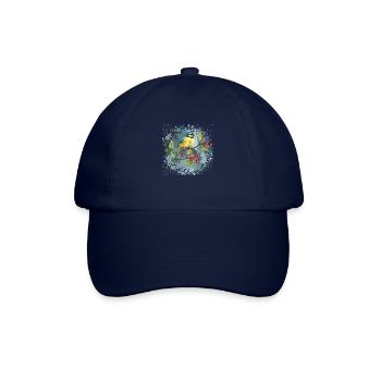 Bunter Vogel - Baseballkappe - Blau/Blau - Vorne