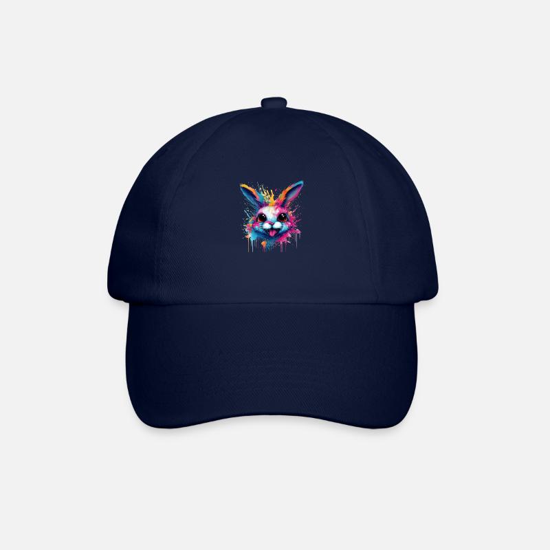 bunter Hase - Baseballkappe - Blau/Blau