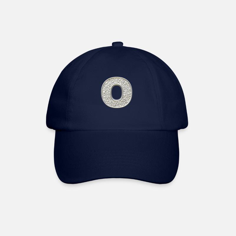 O, letter, letter O, initial, initial O, monogram, - Baseballkappe - Blau/Blau