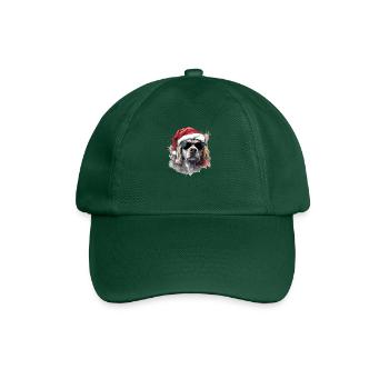 Magical Golden Retriever Christmas Dog in the Snow - Baseball Cap - bottle green - Front