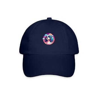 Dackel Hund Illustration - Baseballkappe - Blau/Blau - Vorne