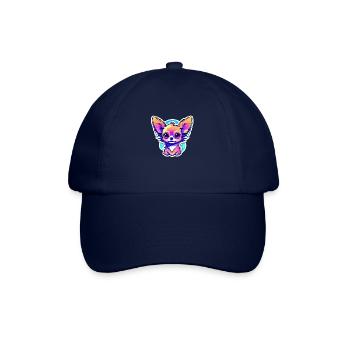 Chihuahua Dog Drawing - Baseball Cap - blue/blue - Front