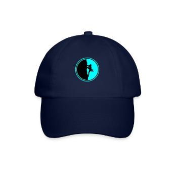 klettern bergsteigen silhouette kreis - Baseballkappe - Blau/Blau - Vorne
