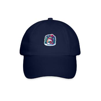 Vibrant Snowman: Playful Winter Wonderland Art - Baseball Cap - blue/blue - Front