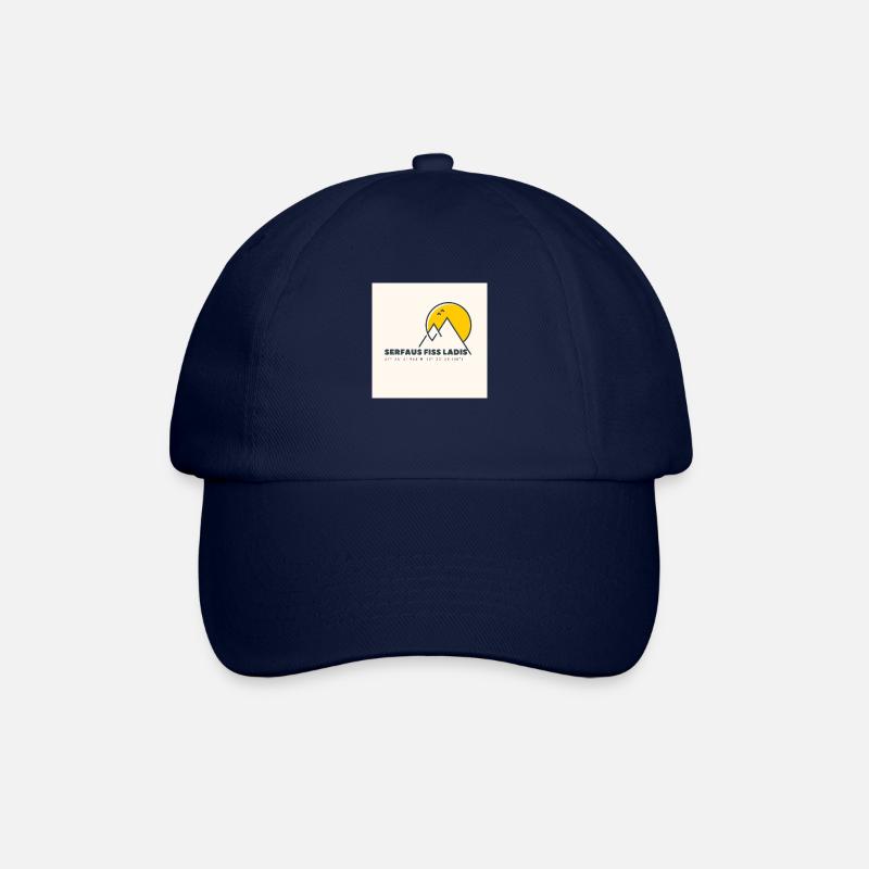 Minimalistisches Serfaus Fiss Ladis-Logo - Baseballkappe - Blau/Blau