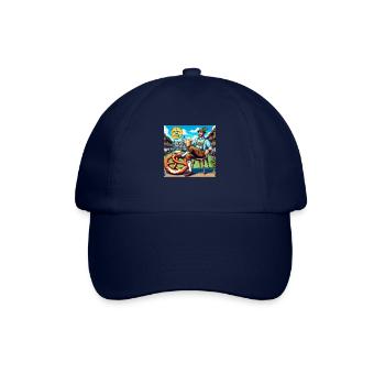 Biergarten - mentally I am here - Baseballkappe - Blau/Blau - Vorne