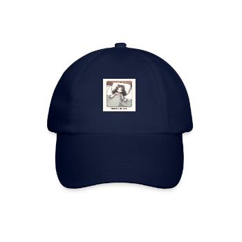 Schlafendes Mädchen - mentally I am here - Baseballkappe - Blau/Blau - Vorne