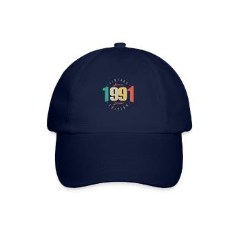 1991 Vintage Retro Geburtstagsgeschenk 1991 - Baseballkappe - Blau/Blau - Vorne