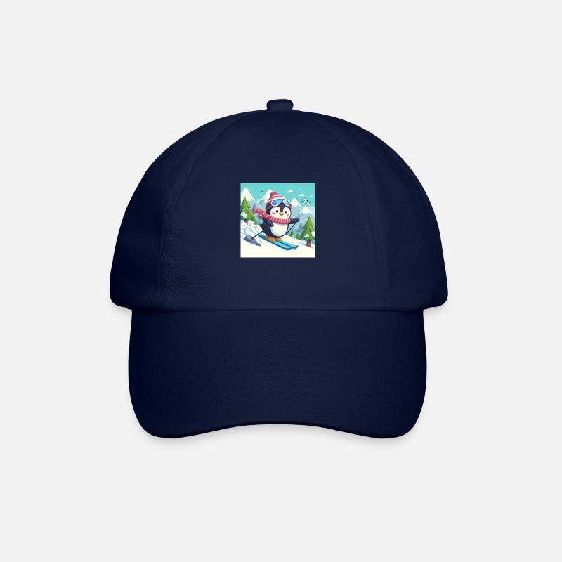 pingouin de ski - Casquette classique - bleu/bleu