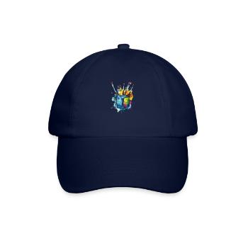 Pinsel Tasche Farbenfrohes Schaffen - Baseballkappe - Blau/Blau - Vorne