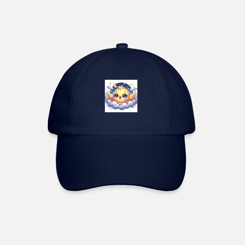 Sweet chick The cute chick on cloud with moon - Baseball Cap - blue/blue