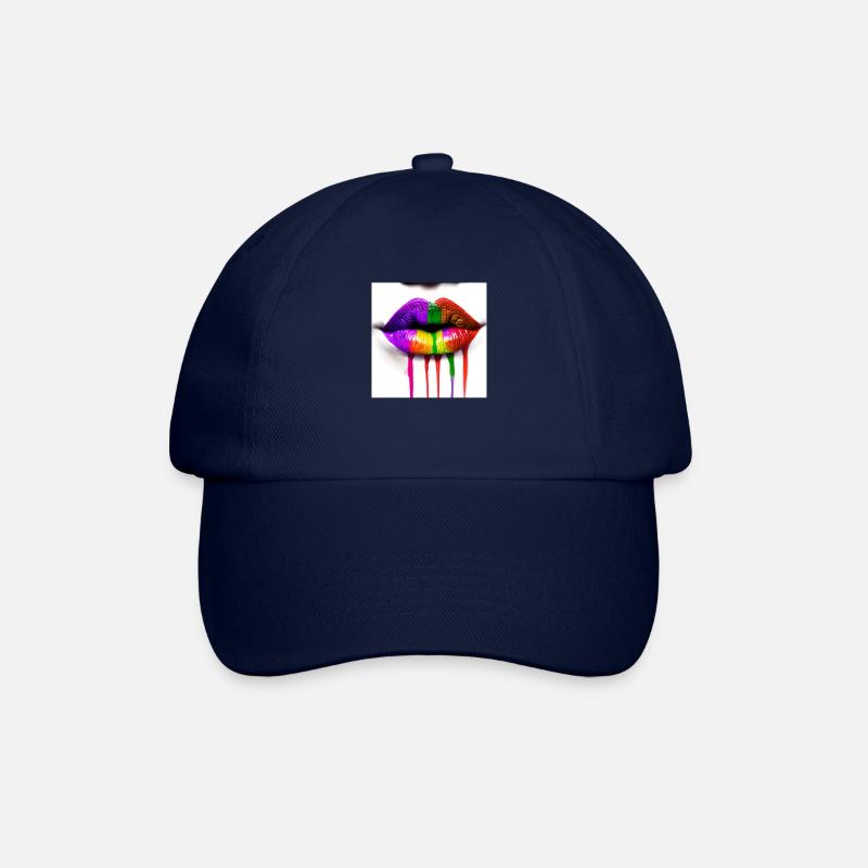 Rainbowkissmund 34 - Baseballkappe - Blau/Blau