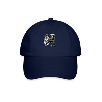 Bulldogge als Chef - Baseballkappe - Blau/Blau - Vorne