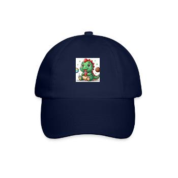 Dino small with muffin and cookie - Baseball Cap - blue/blue - Front