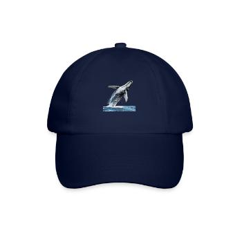 A majestic spectacle of a humpback whale - Baseball Cap - blue/blue - Front