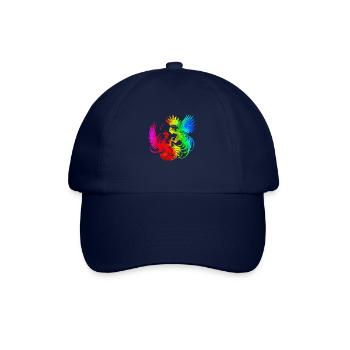 Cock tup fight animal isolated colorful chicken - Baseball Cap - blue/blue - Front