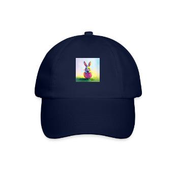 Ostern und süßer Hase - Baseballkappe - Blau/Blau - Vorne