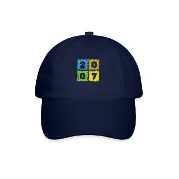 18. Geburtstag Farbige Patches since 06/2007 - Baseballkappe - Blau/Blau - Vorne
