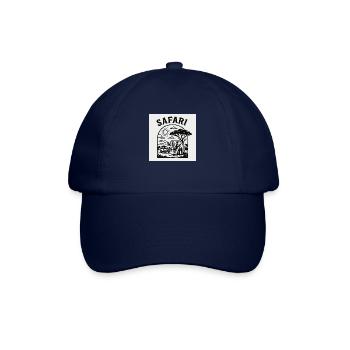 „Abenteuer Safari – Die Wildnis Afrikas in Schwarz - Baseballkappe - Blau/Blau - Vorne