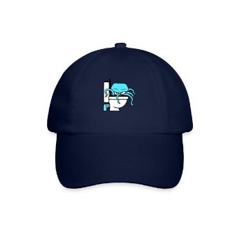 Octopus in Toilet Toilet Toilet Toilet Bowl Toilet Flush - Baseball Cap - blue/blue - Front