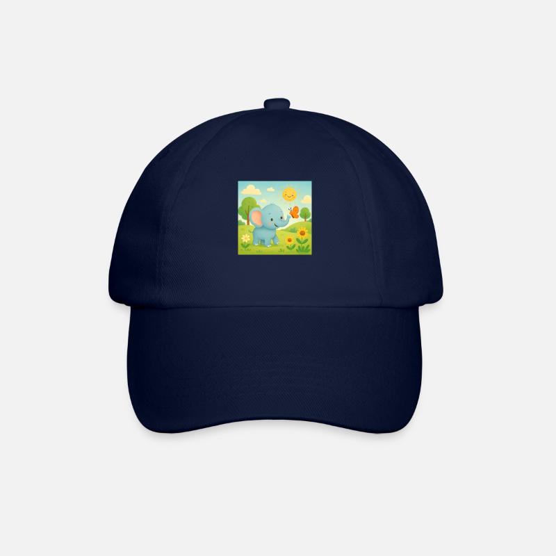 Elefant - Baseballkappe - Blau/Blau