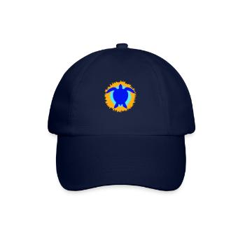 Water turtle flower pretty silhouette pattern - Baseball Cap - blue/blue - Front