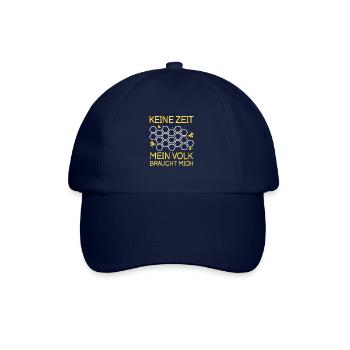Keine Zeit mein Volk braucht mich Biene Imker - Baseballkappe - Blau/Blau - Vorne