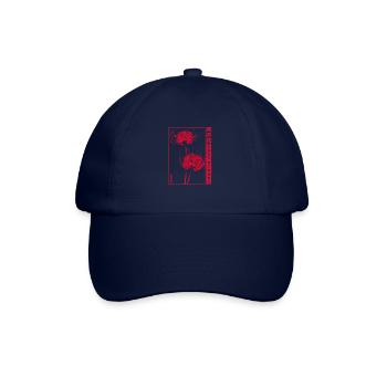 Lost Memory - rote Spinnenlilie Lilie - Baseballkappe - Blau/Blau - Vorne
